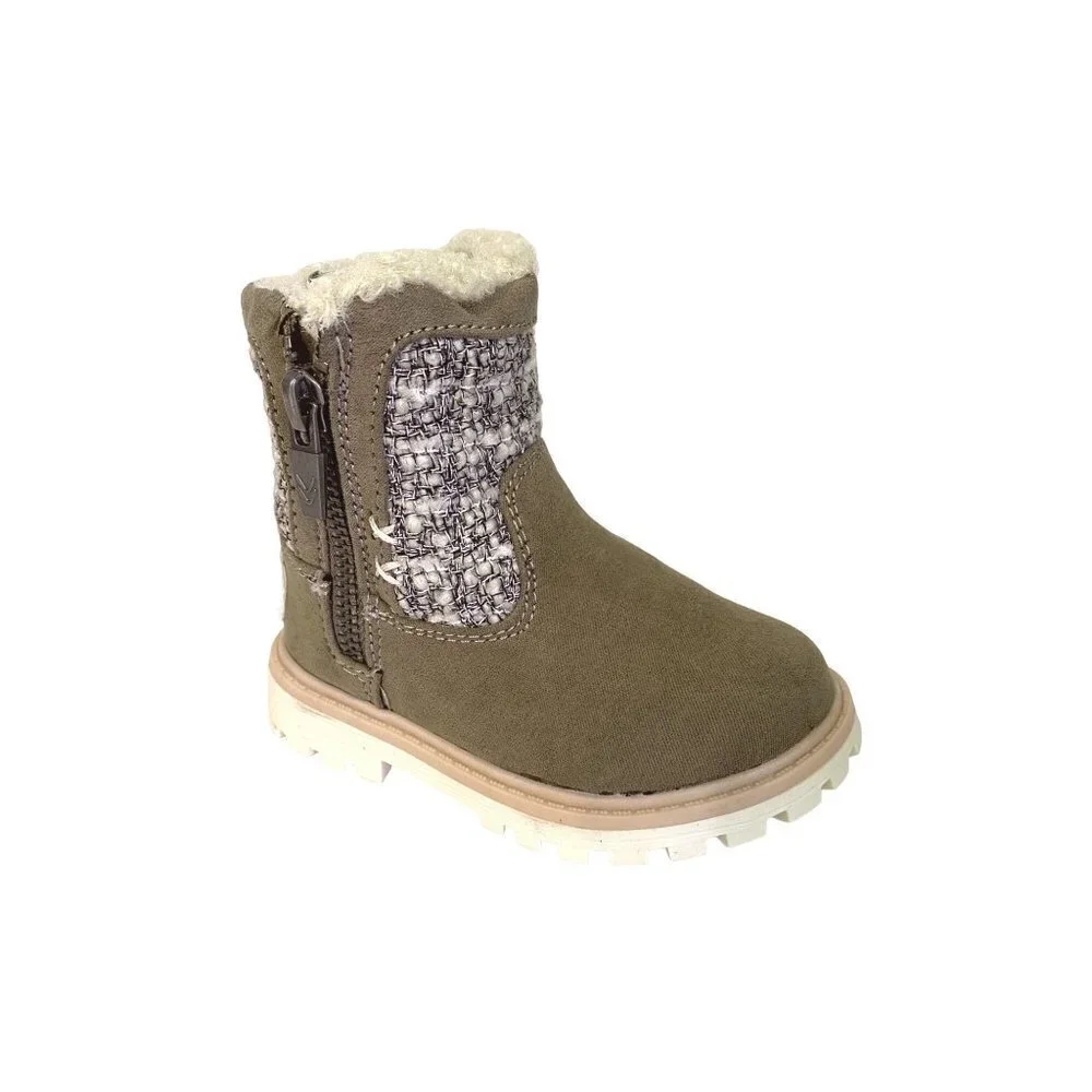 New Dr. Scholl's Kendal Toddler Girl Size‎ 5 Faux Suede & Sherpa Ankle Boots